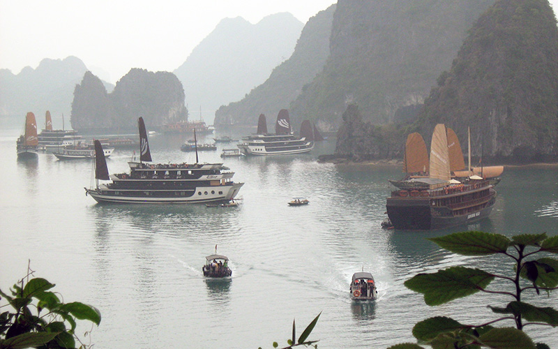 Halong Bay or Bay of the Descending Dragon is often touted by proud Vietnamese as the world's Eighth wonder.